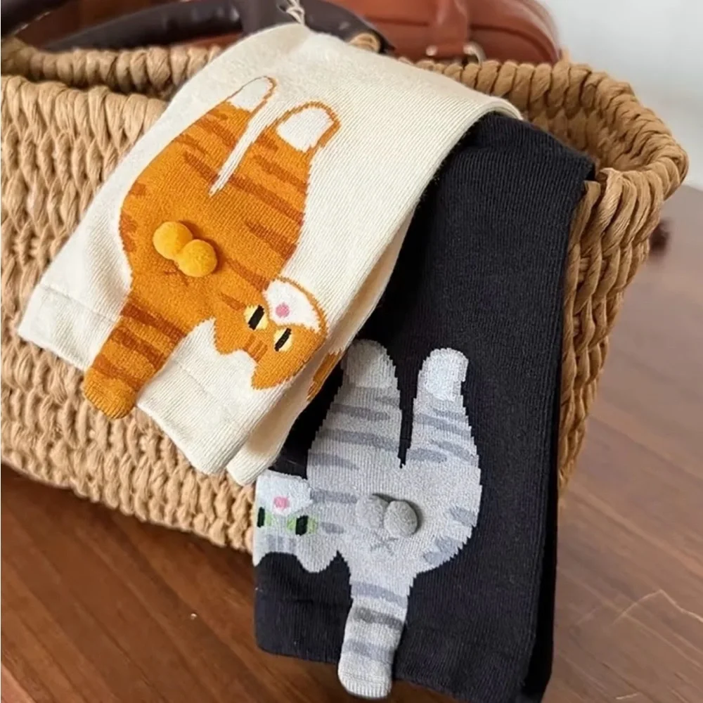 Cute Cat Design Socks (colors may differ slightly from picture)